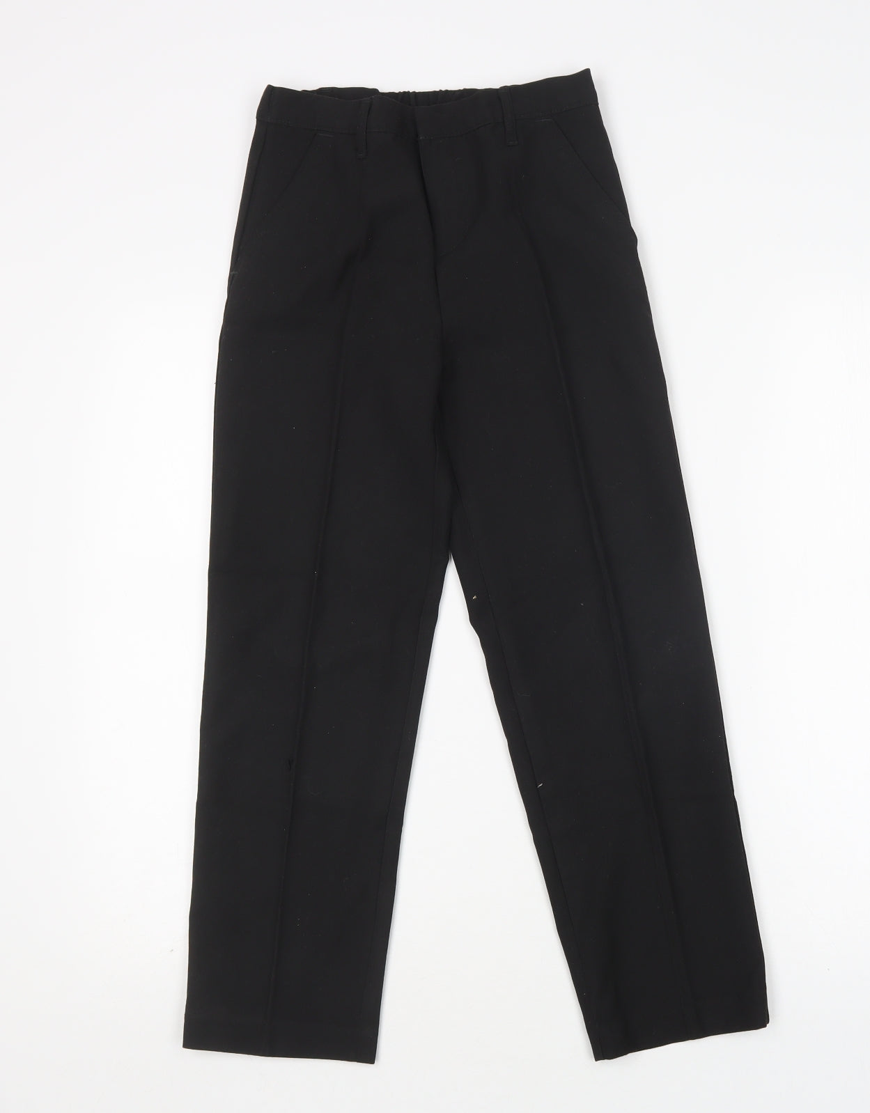 Lily & Dan Boys Black  Polyester Dress Pants Trousers Size 9-10 Years  Regular Hook & Loop - School Wear