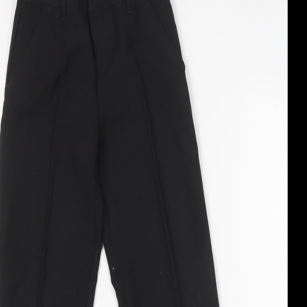 Lily & Dan Boys Black  Polyester Dress Pants Trousers Size 9-10 Years  Regular Hook & Loop - School Wear