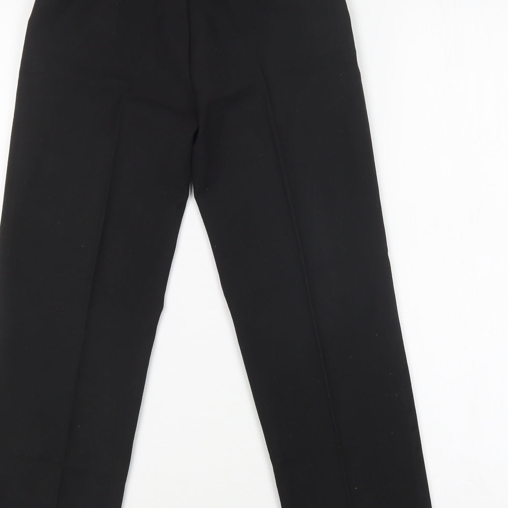 Lily & Dan Boys Black  Polyester Dress Pants Trousers Size 9-10 Years  Regular Hook & Loop - School Wear