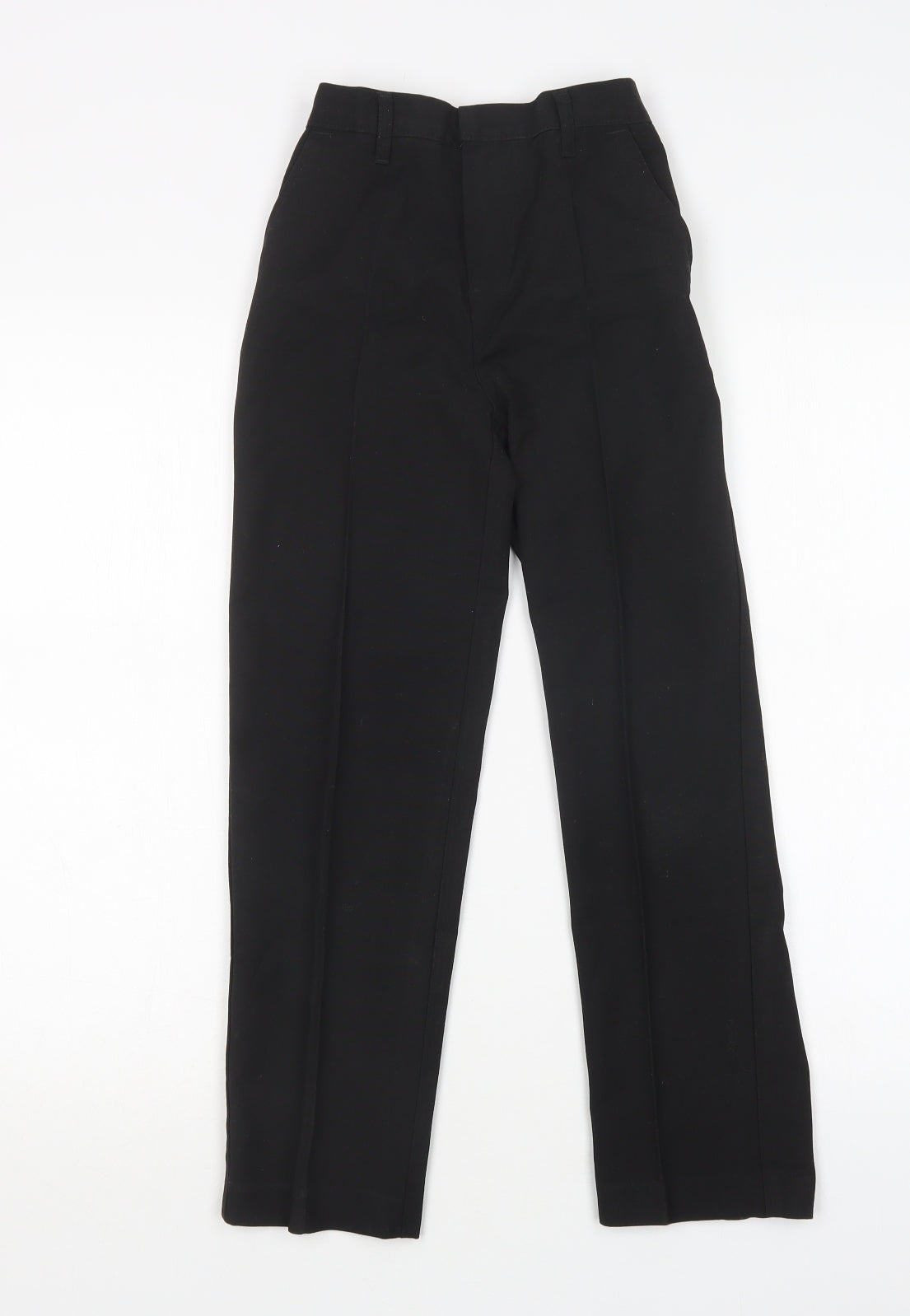 Lily & Dan Boys Black  Polyester Dress Pants Trousers Size 9-10 Years  Regular Hook & Loop - School Wear