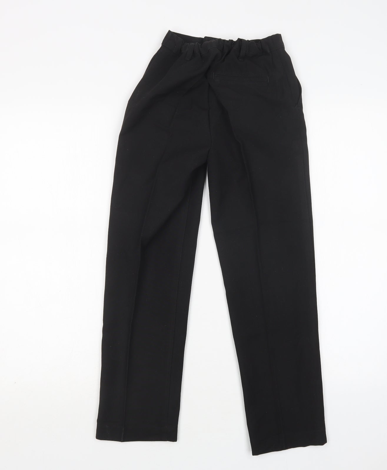 Lily & Dan Boys Black  Polyester Dress Pants Trousers Size 9-10 Years  Regular Hook & Loop - School Wear