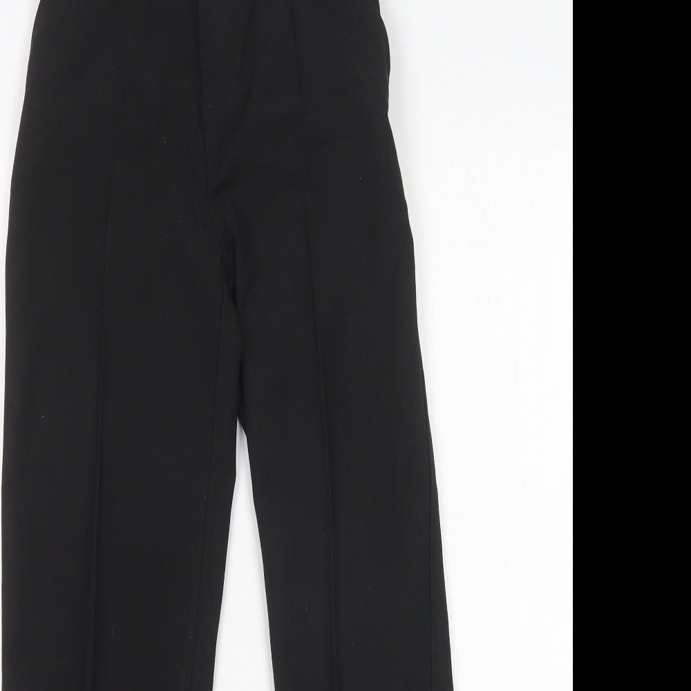 Lily & Dan Boys Black  Polyester Dress Pants Trousers Size 9-10 Years  Regular Hook & Loop - School Wear