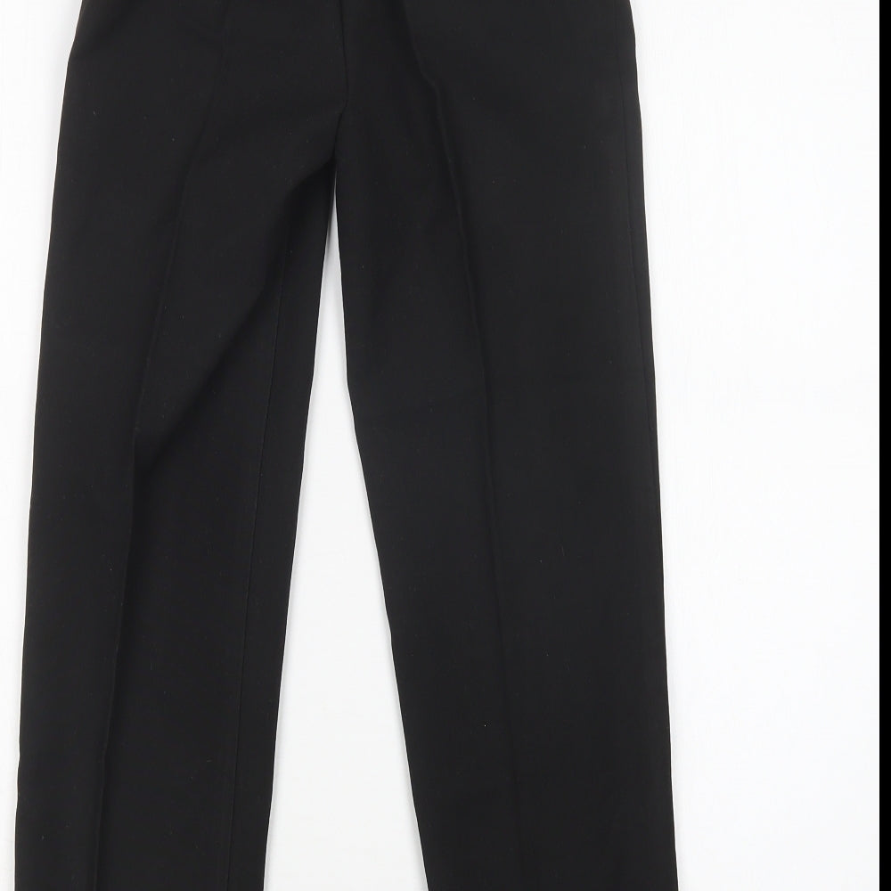 Lily & Dan Boys Black  Polyester Dress Pants Trousers Size 9-10 Years  Regular Hook & Loop - School Wear