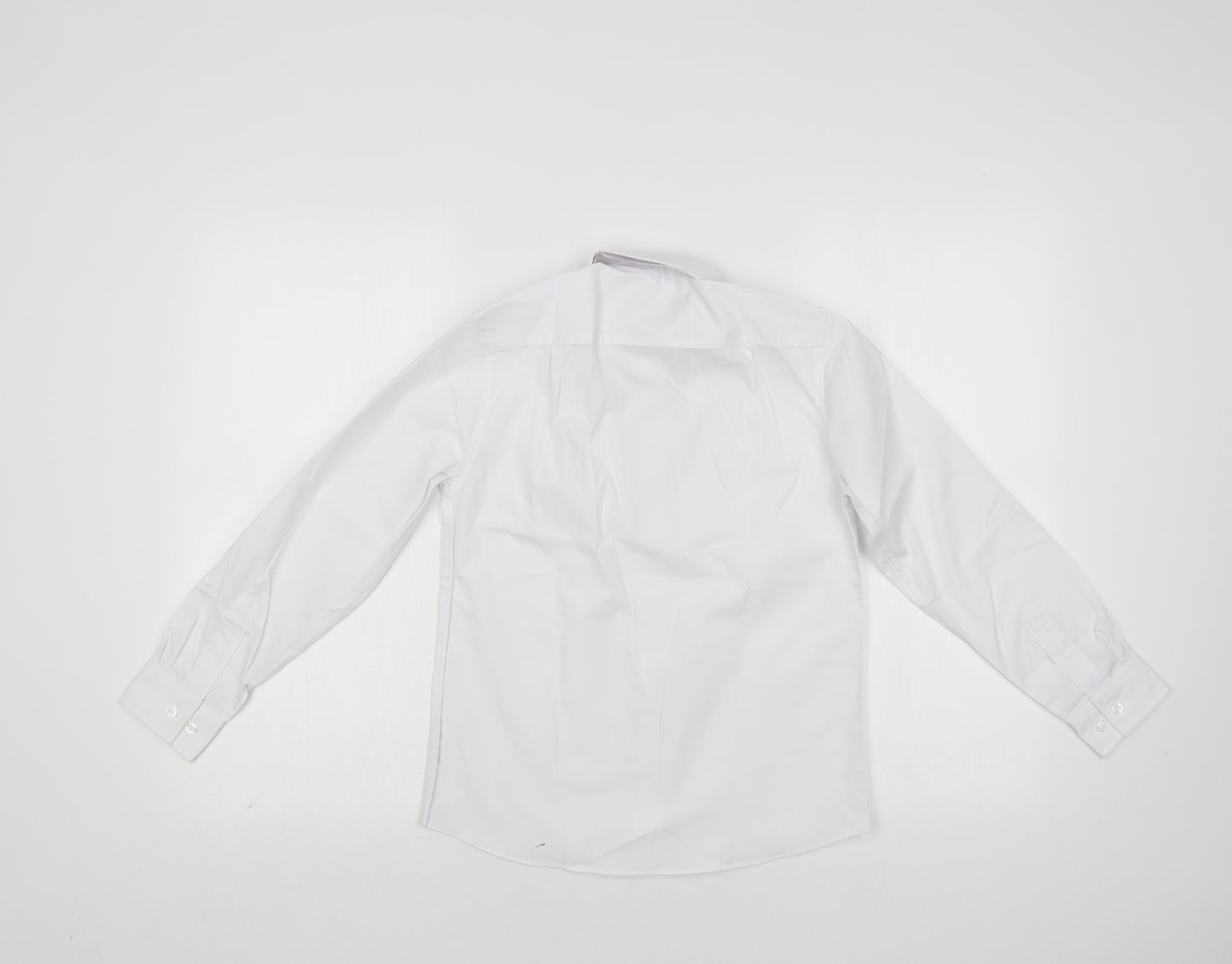 Matalan Boys White  Polyester Basic Button-Up Size 10 Years Collared Button - School Wear
