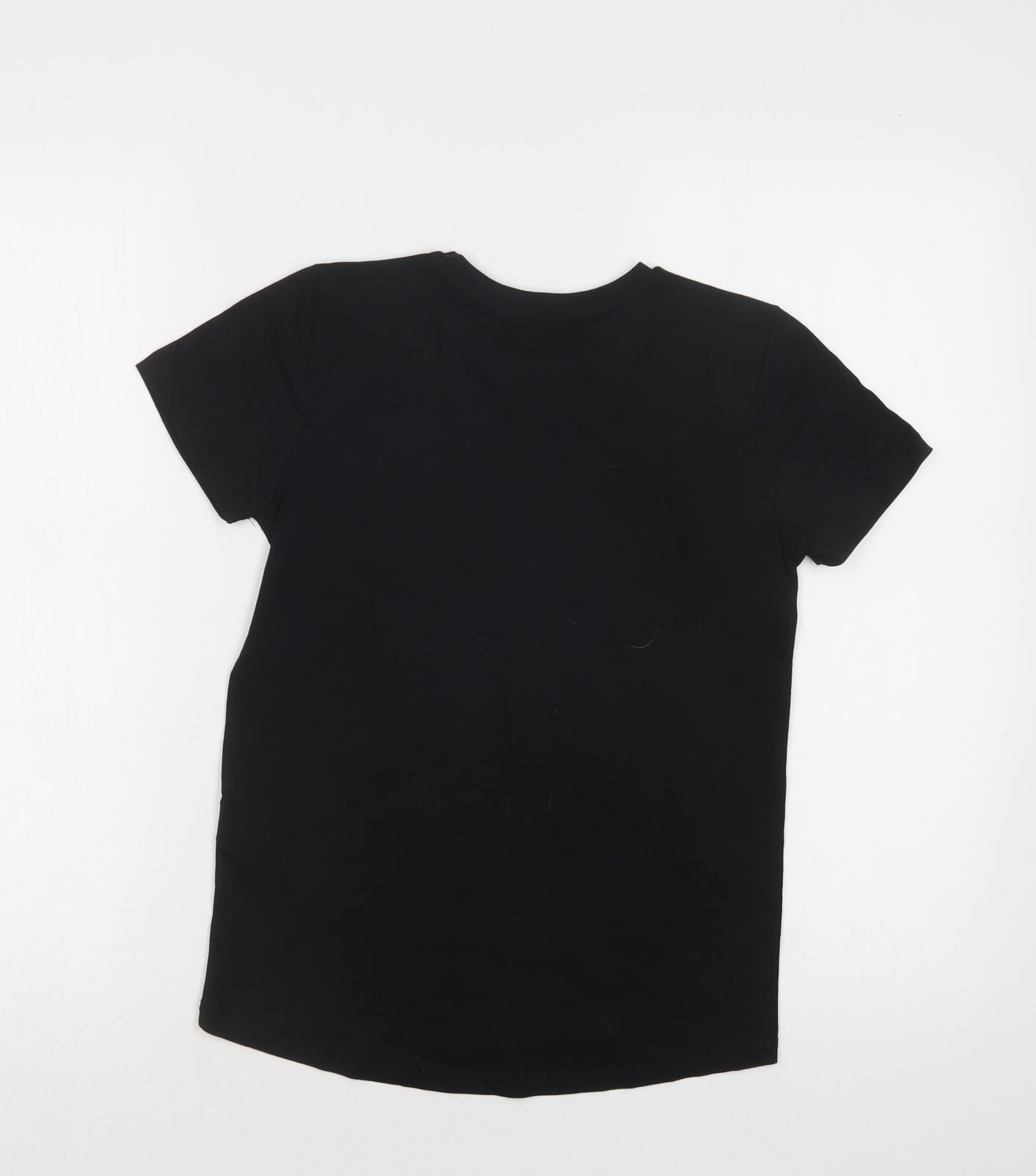 Primark Boys Black  Cotton Basic T-Shirt Size 8-9 Years Crew Neck  - Marvel