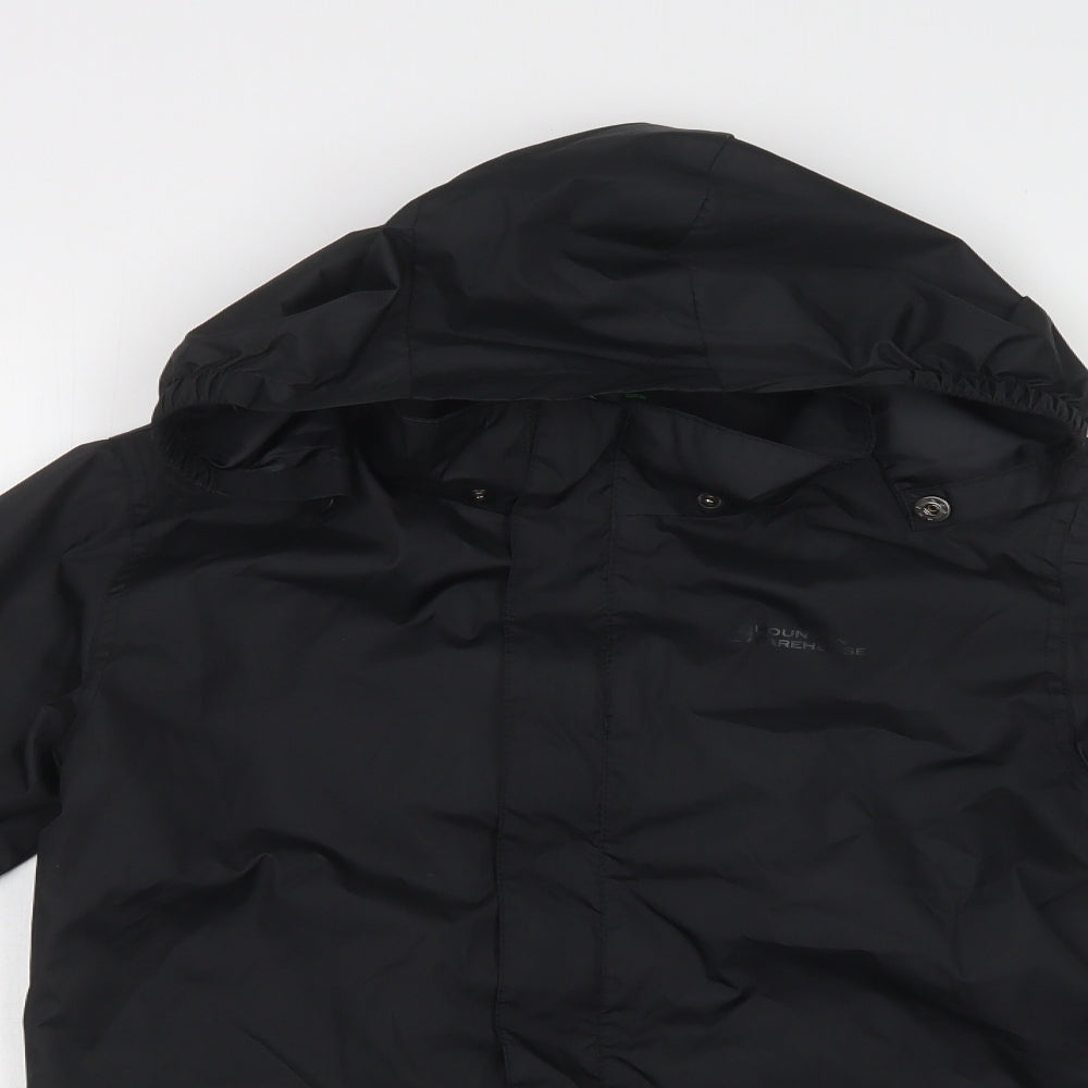 Mountain Warehouse Girls Black   Windbreaker Jacket Size 11-12 Years  Zip