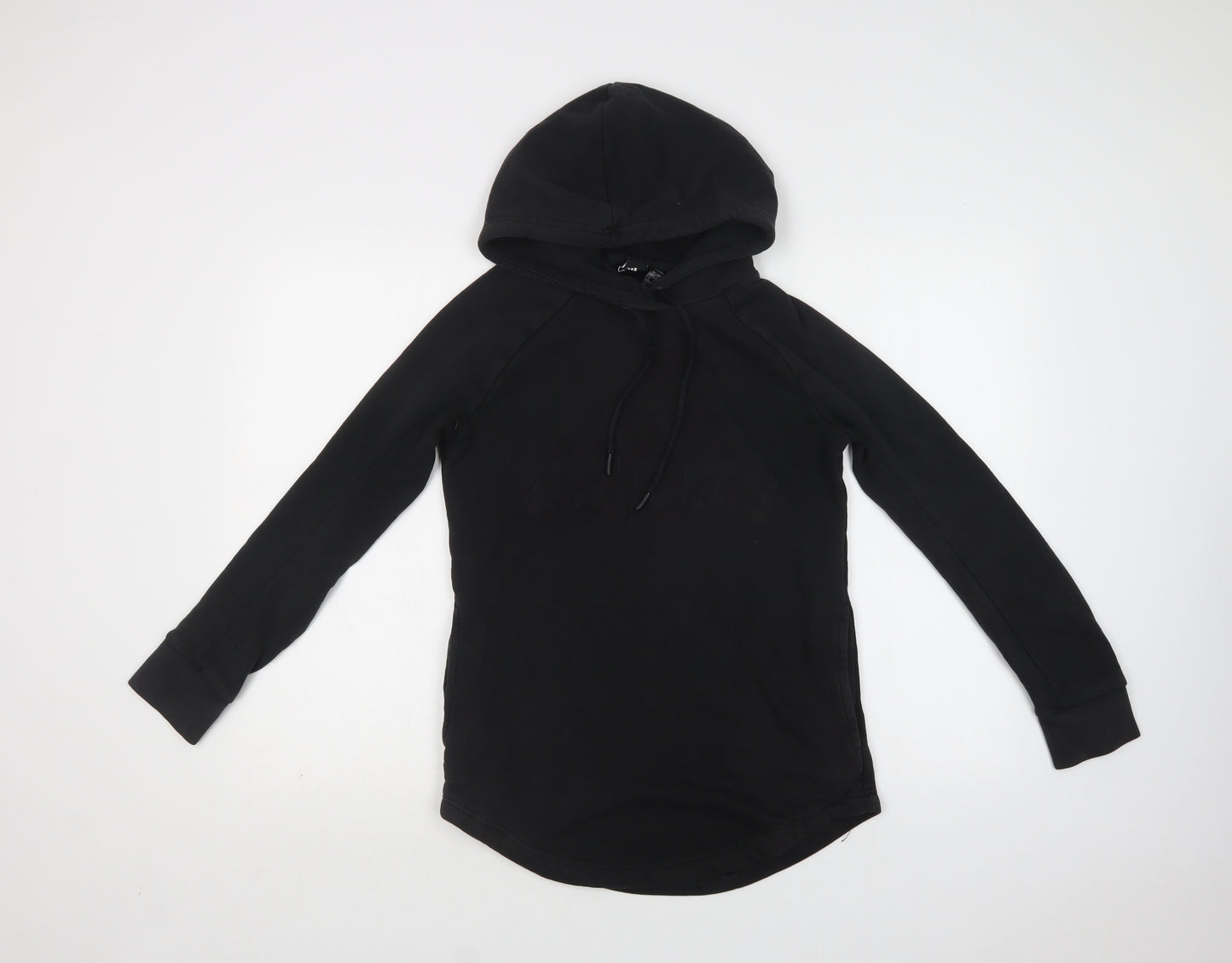 adidas Womens Black  Cotton Pullover Hoodie Size 8