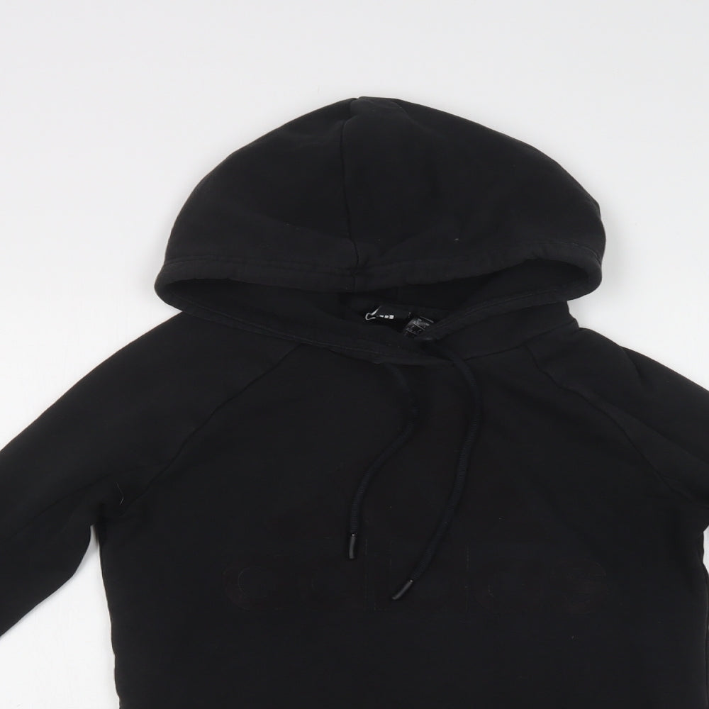 adidas Womens Black  Cotton Pullover Hoodie Size 8