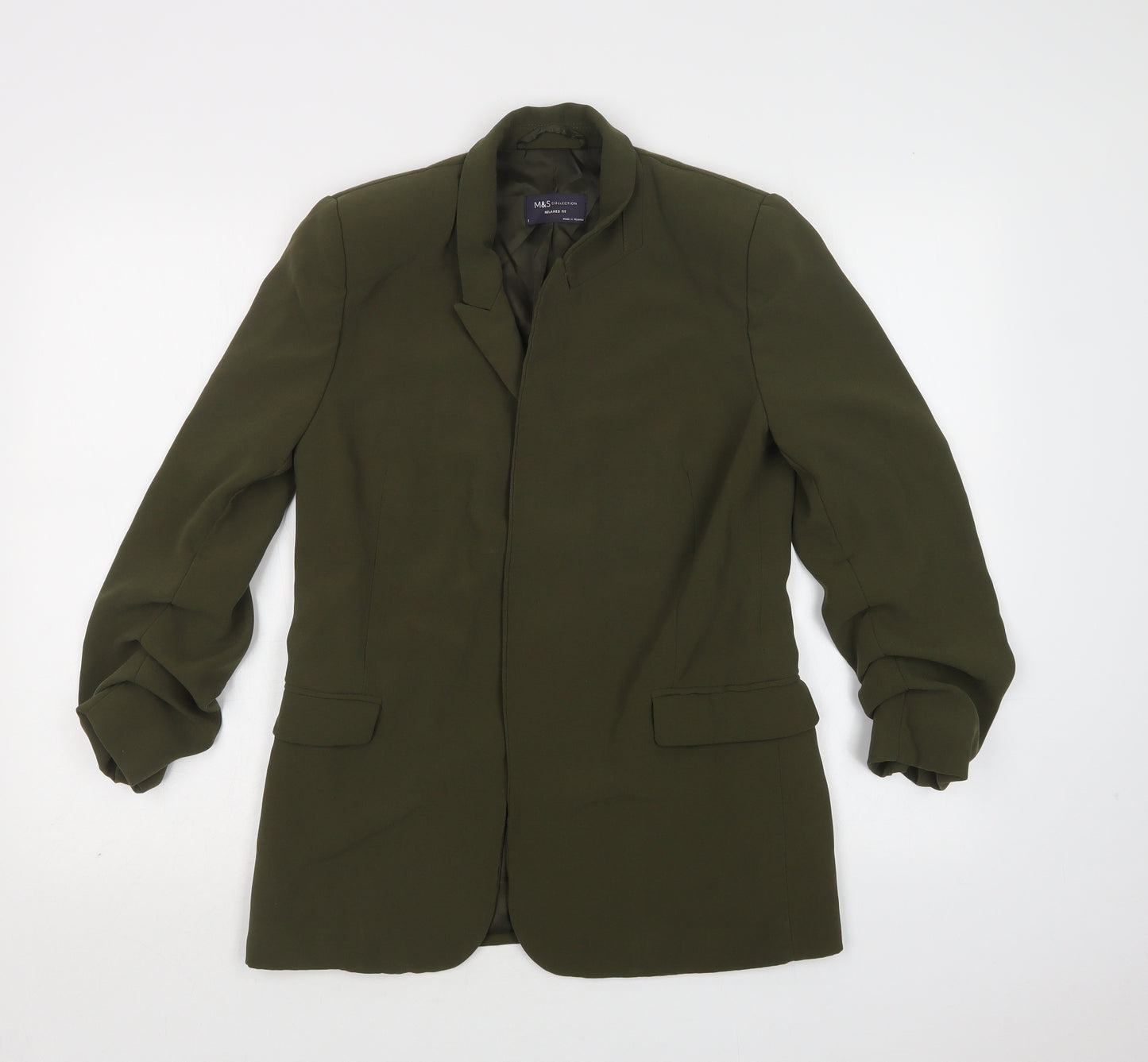 M&S Womens Green   Jacket Blazer Size 8