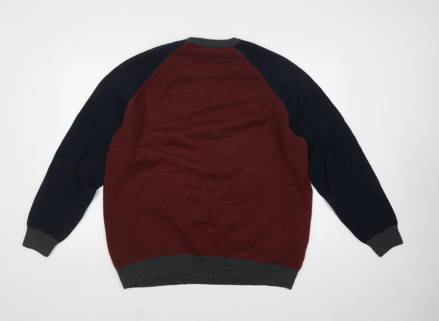 Matalan Mens Brown Crew Neck  Cotton Pullover Jumper Size XL