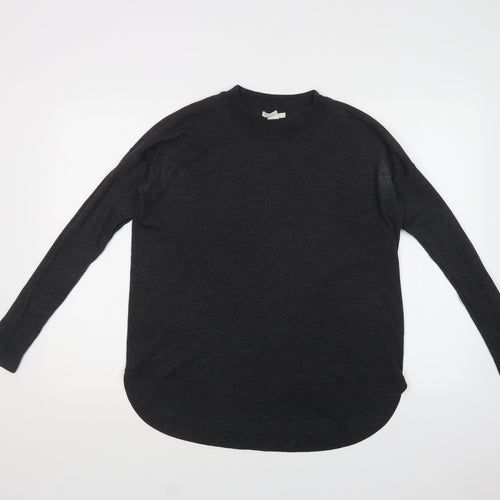 H&M Womens Grey Crew Neck  Polyester Pullover Jumper Size S