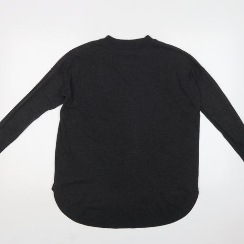 H&M Womens Grey Crew Neck  Polyester Pullover Jumper Size S