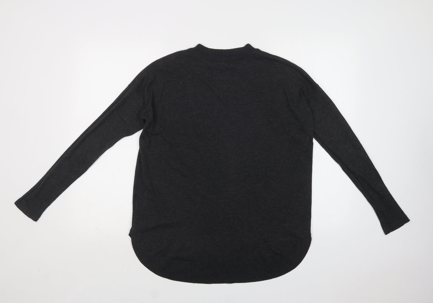 H&M Womens Grey Crew Neck  Polyester Pullover Jumper Size S