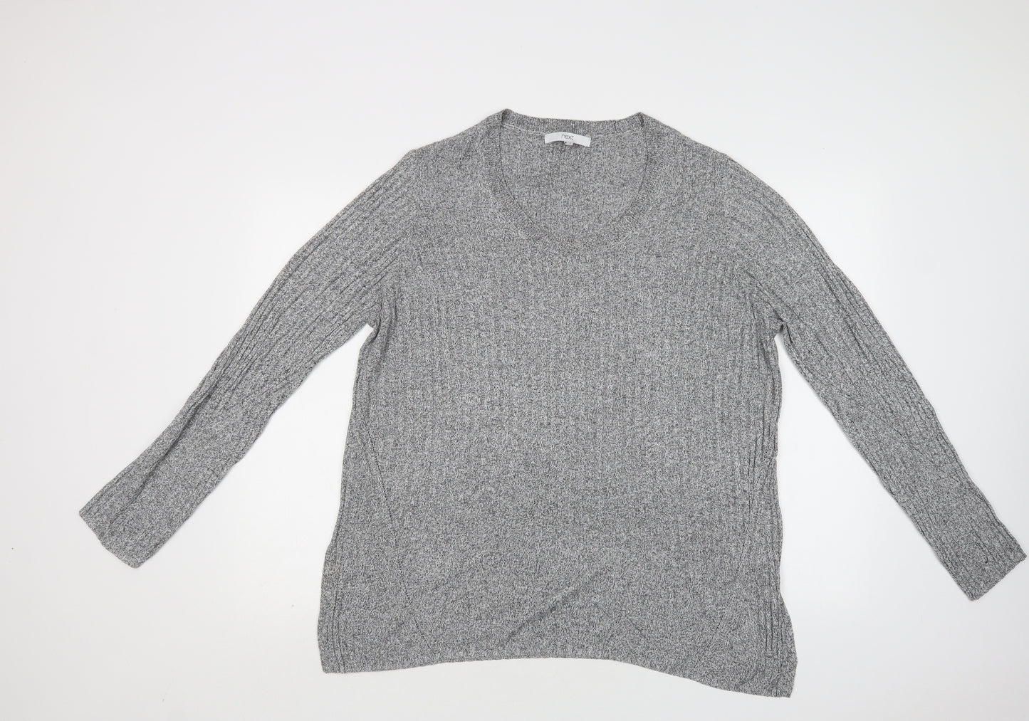 NEXT Womens Grey Crew Neck  Viscose Pullover Jumper Size XL