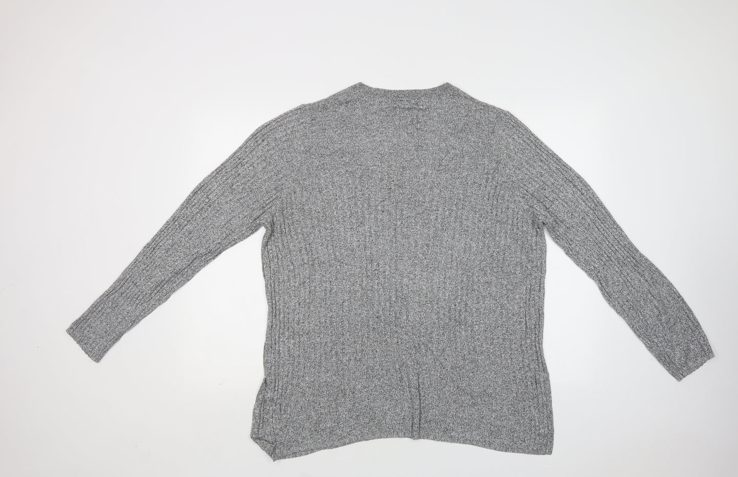 NEXT Womens Grey Crew Neck  Viscose Pullover Jumper Size XL