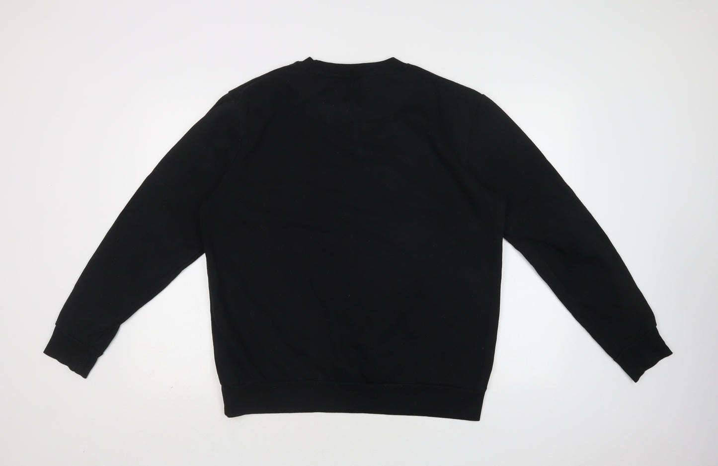 Primark Mens Black  Polyester Pullover Sweatshirt Size L