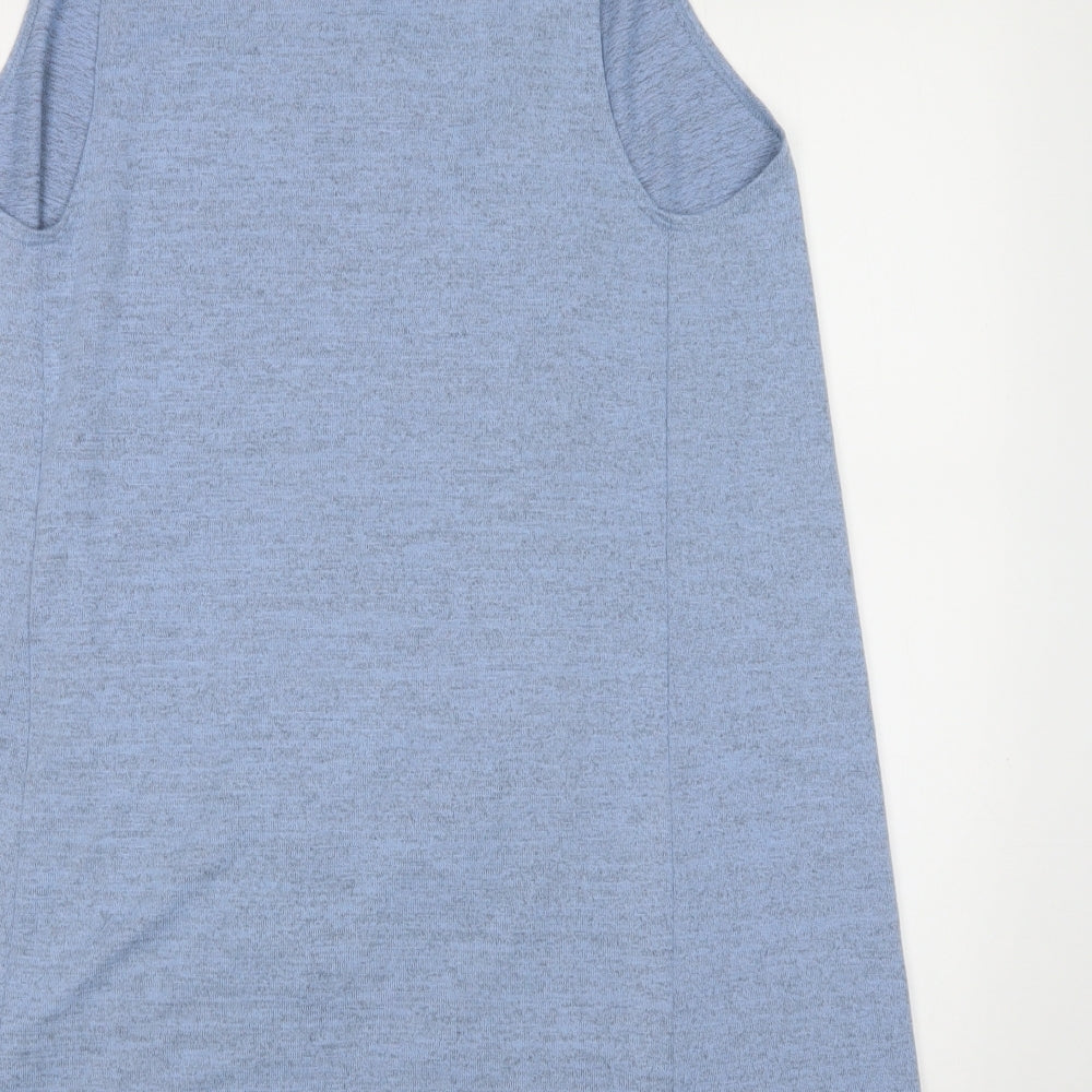 Kim & Co Womens Blue V-Neck  Polyester Cardigan Jumper Size M