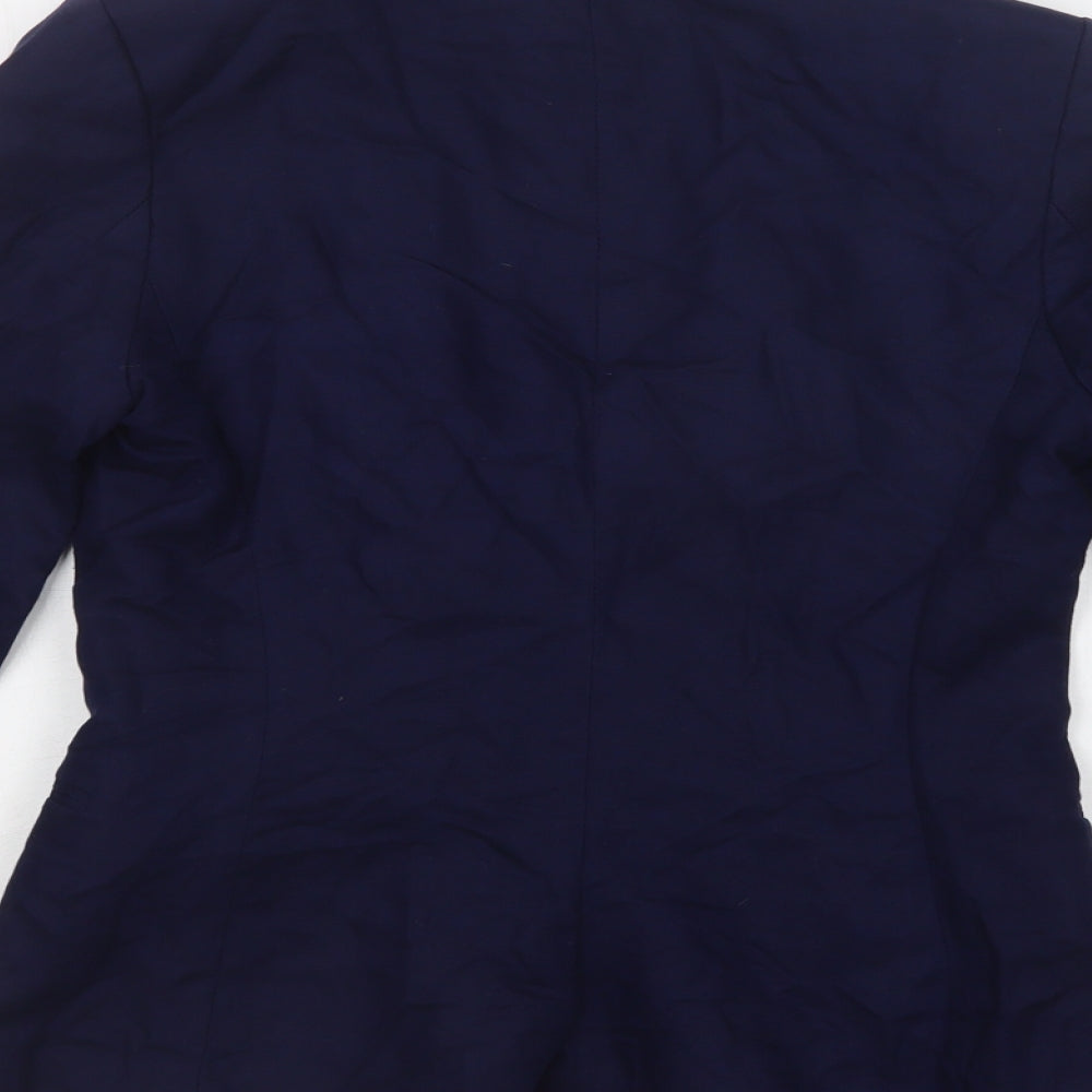 H&M Womens Blue   Jacket Blazer Size 8  Button