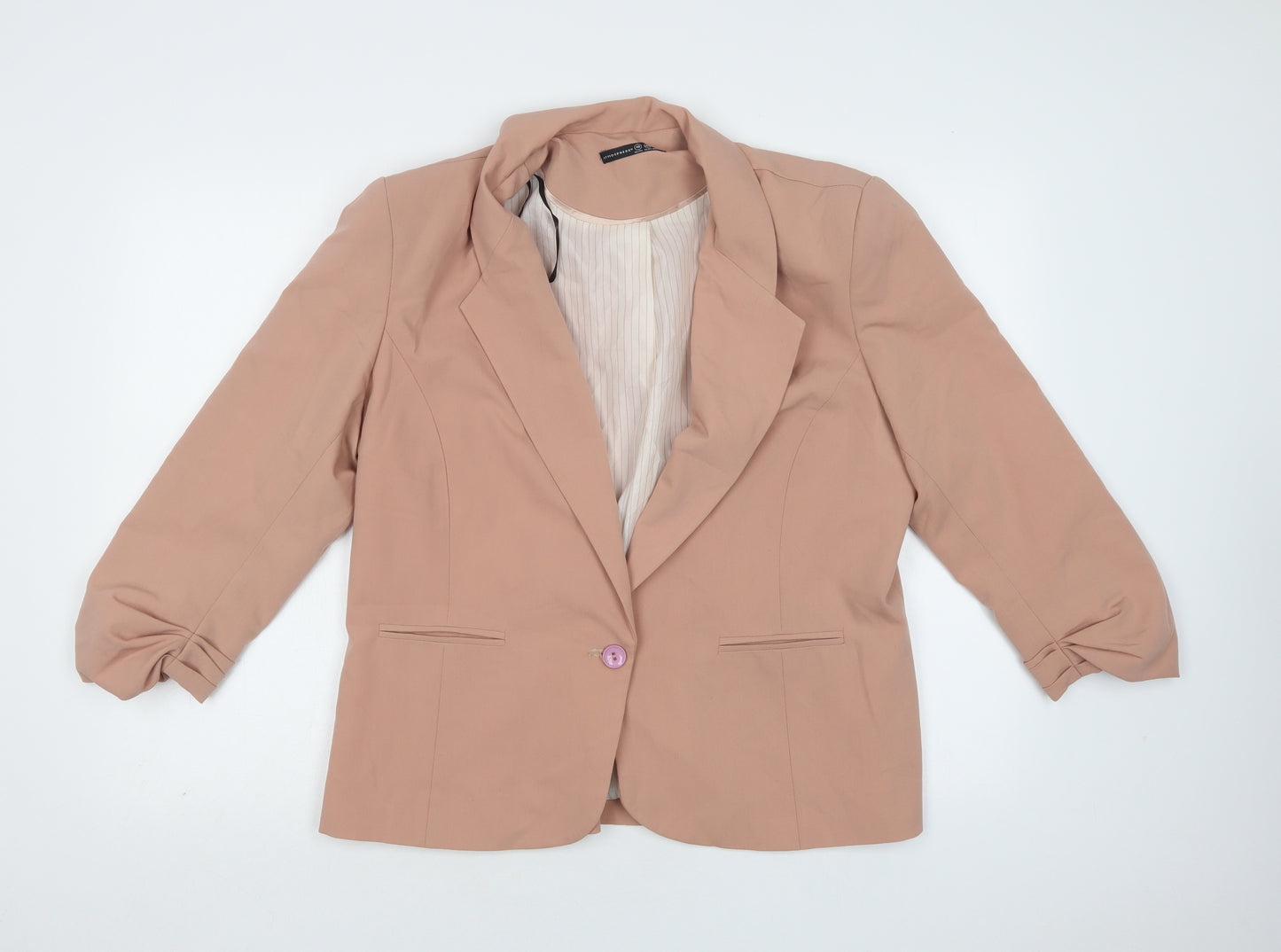 Primark Womens Pink   Jacket Blazer Size 18  Button
