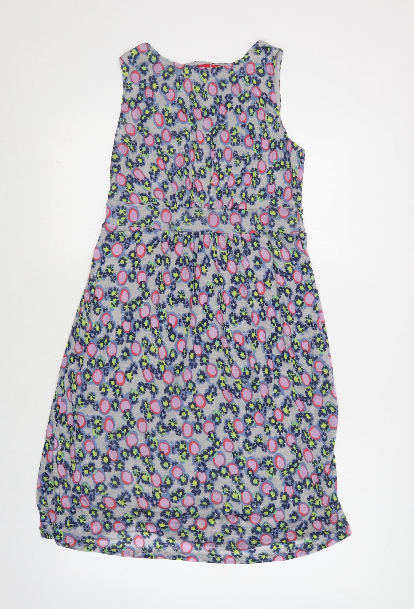 Boden Womens Multicoloured Geometric Lyocell A-Line  Size 12  Round Neck