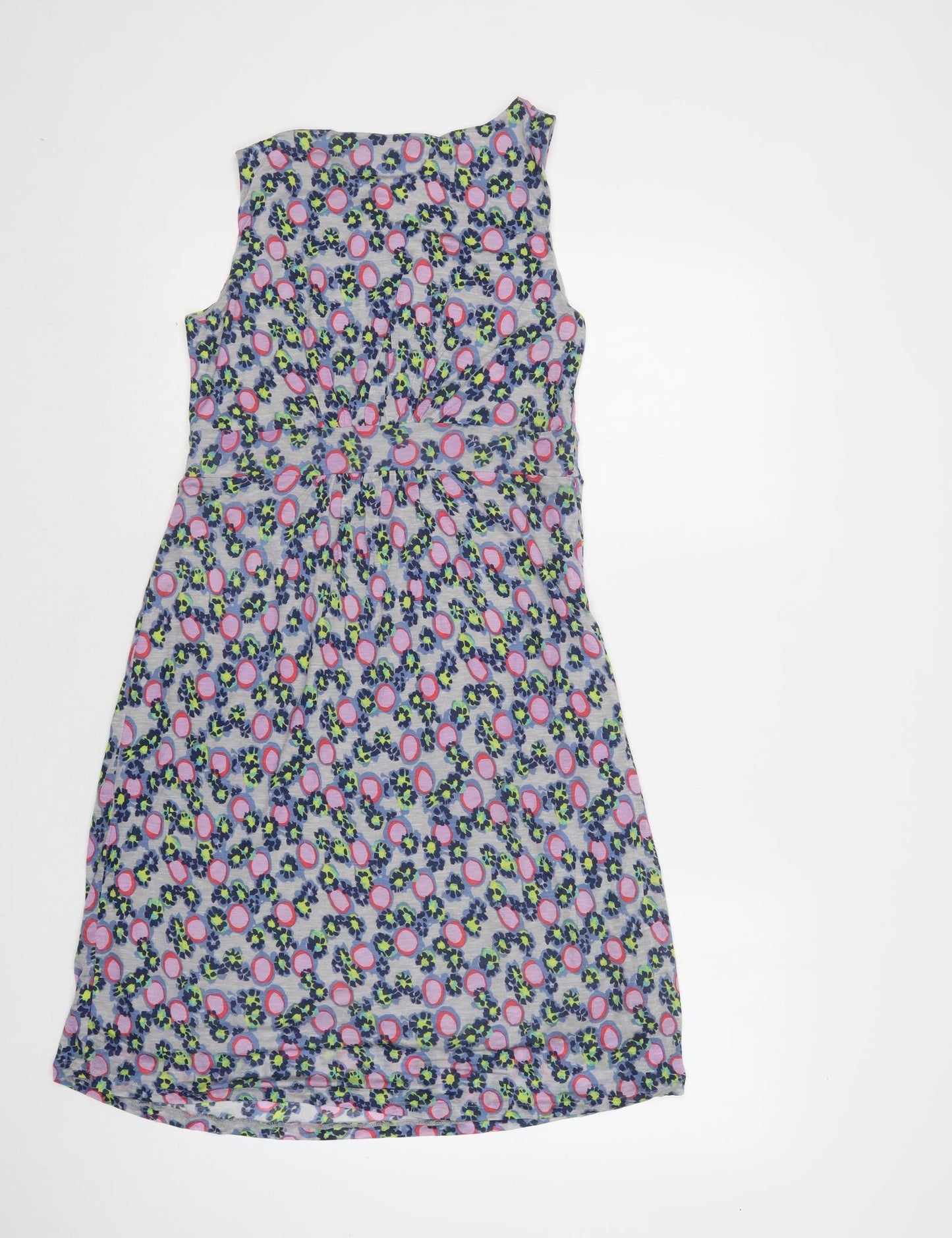 Boden Womens Multicoloured Geometric Lyocell A-Line  Size 12  Round Neck