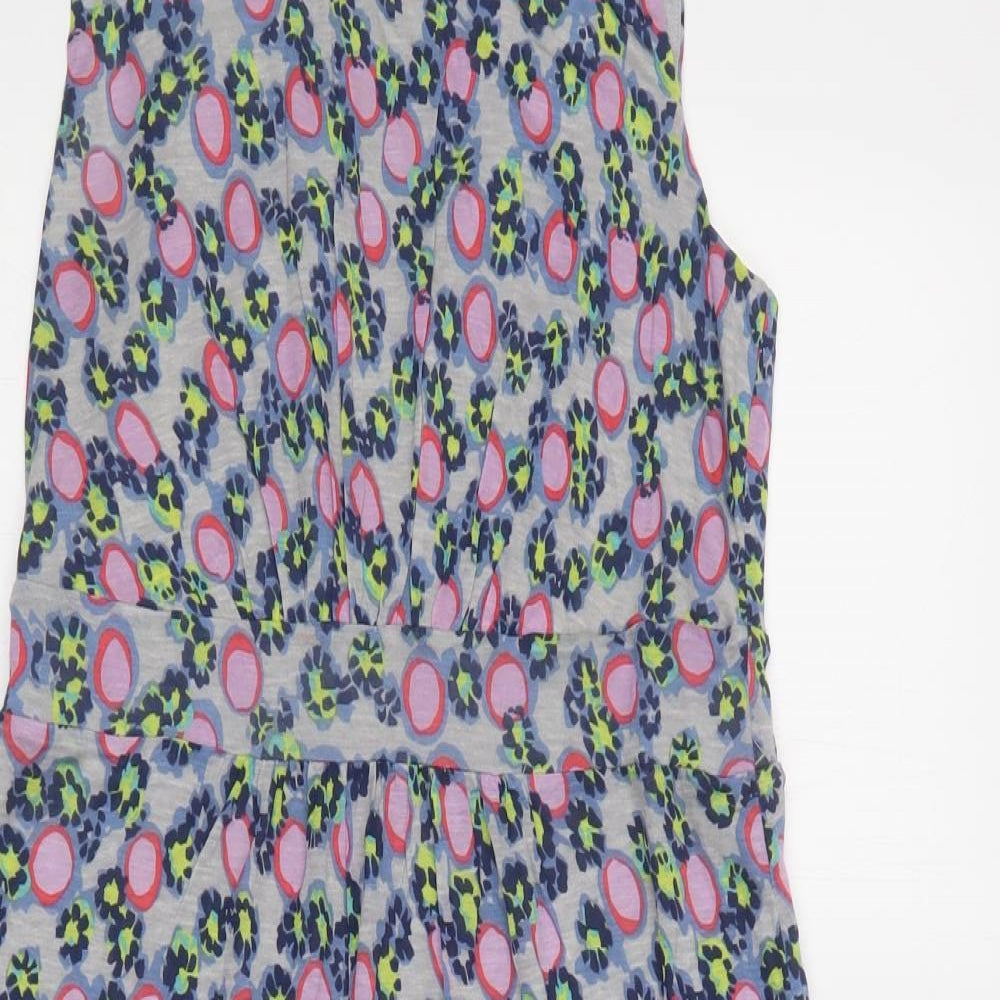 Boden Womens Multicoloured Geometric Lyocell A-Line  Size 12  Round Neck