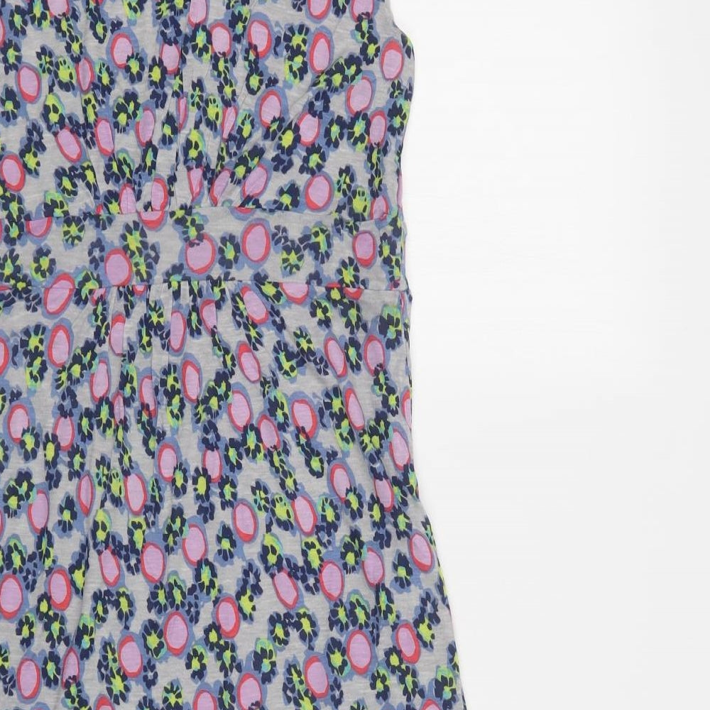 Boden Womens Multicoloured Geometric Lyocell A-Line  Size 12  Round Neck