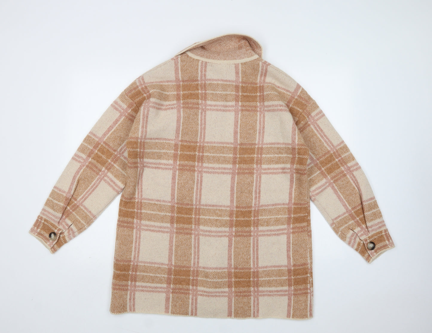 Primark Womens Beige Check  Jacket  Size S  Button