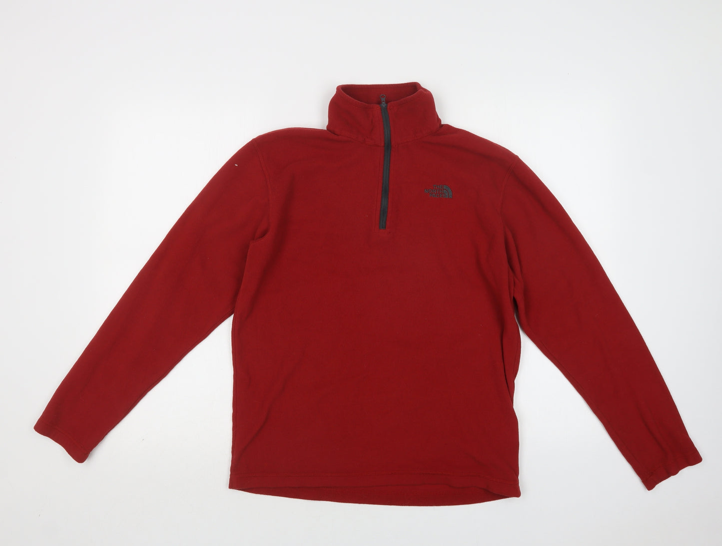 The North Face Mens Red  Polyester Henley Sweatshirt Size S