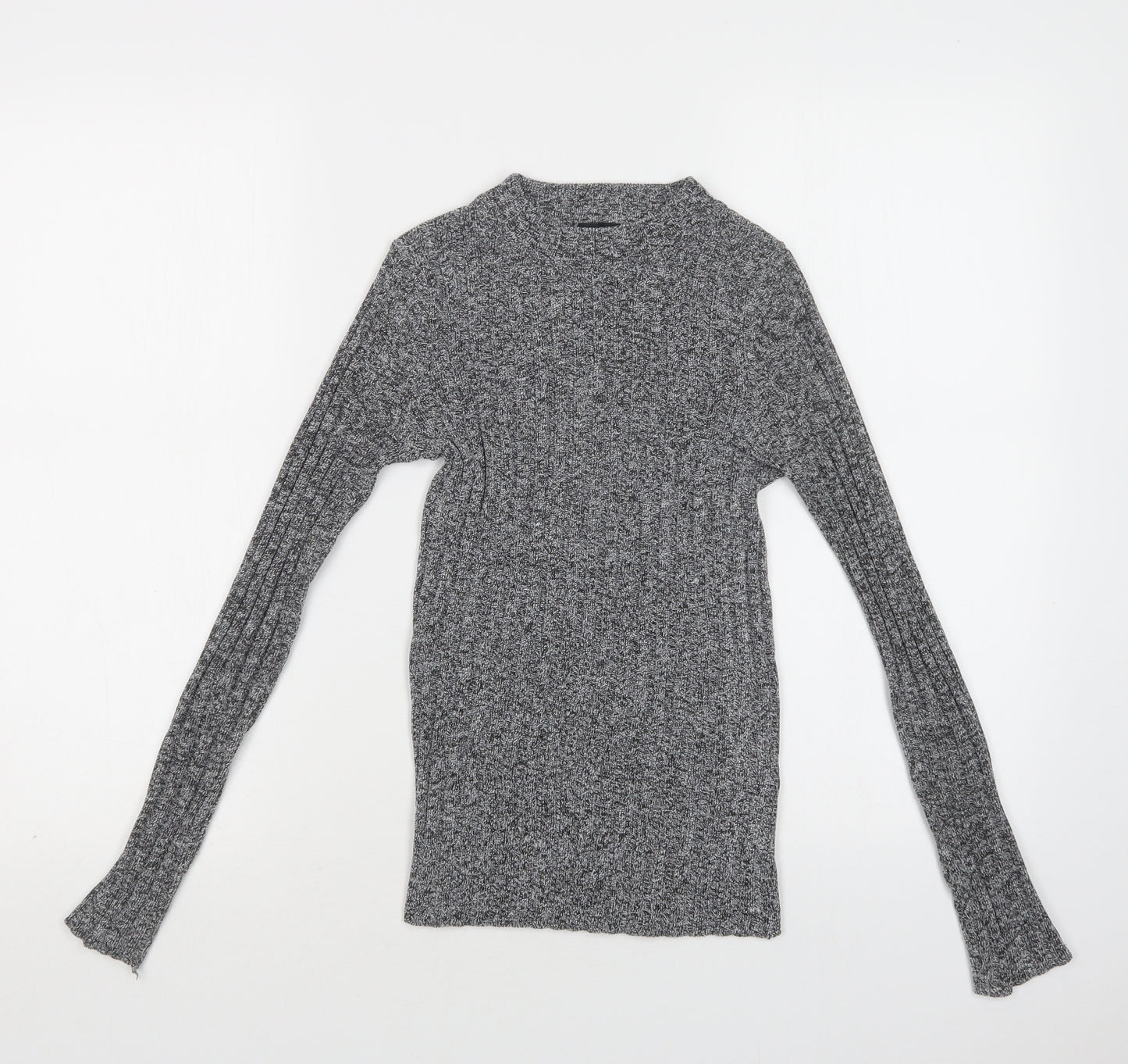 Primark Womens Grey Crew Neck  Polyester Pullover Jumper Size 6