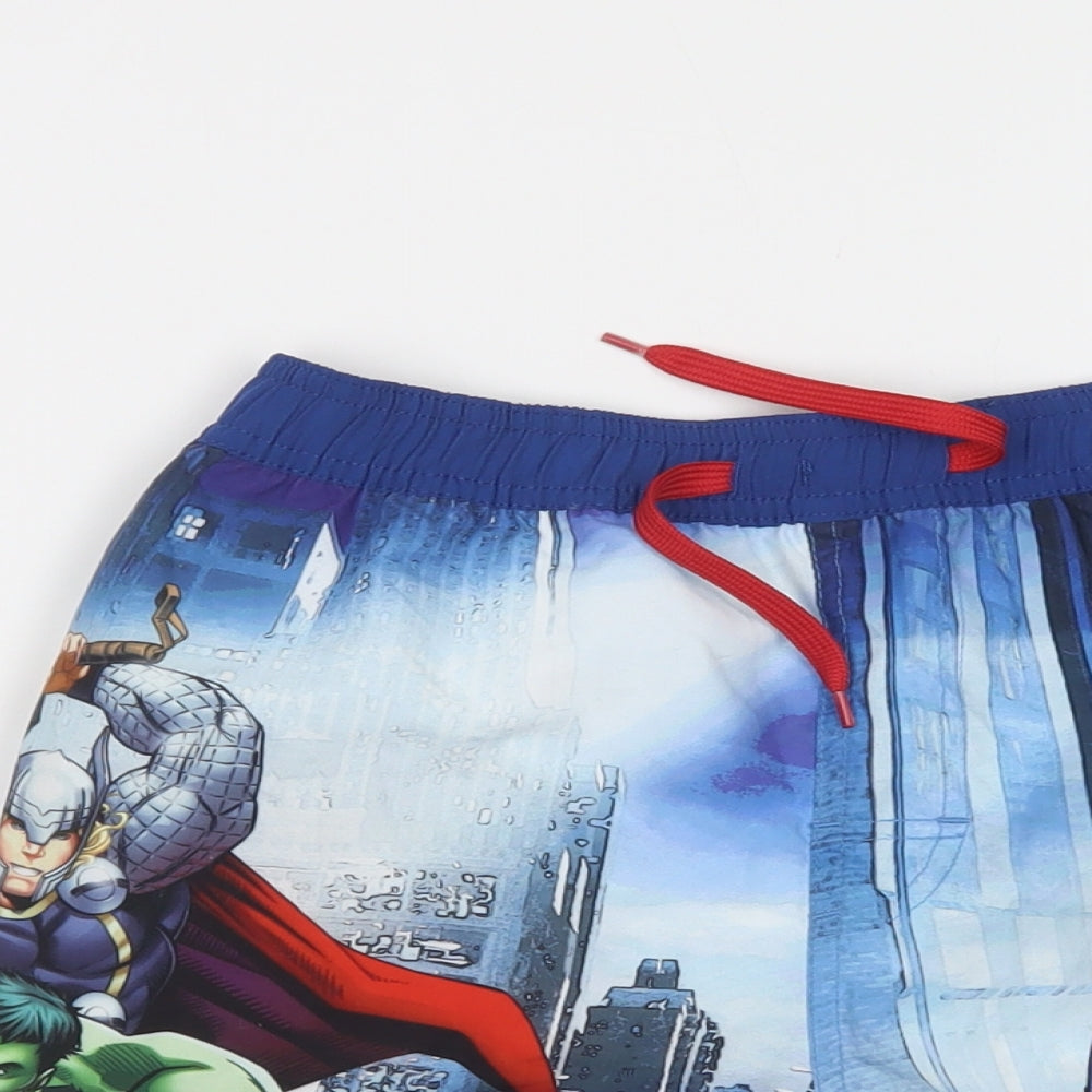 Marvel Boys Multicoloured  Polyester Bermuda Shorts Size 10-11 Years  Regular Drawstring - The Avengers