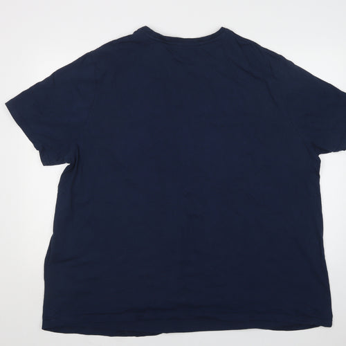Jacamo Mens Blue  Cotton  T-Shirt Size 3XL Crew Neck