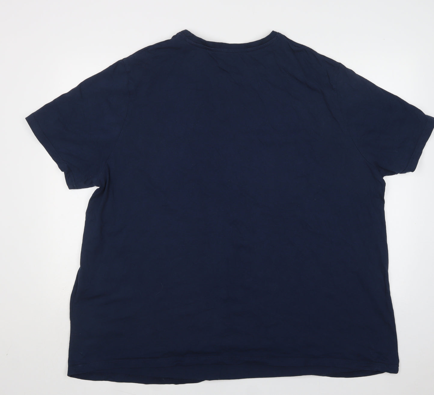 Jacamo Mens Blue  Cotton  T-Shirt Size 3XL Crew Neck