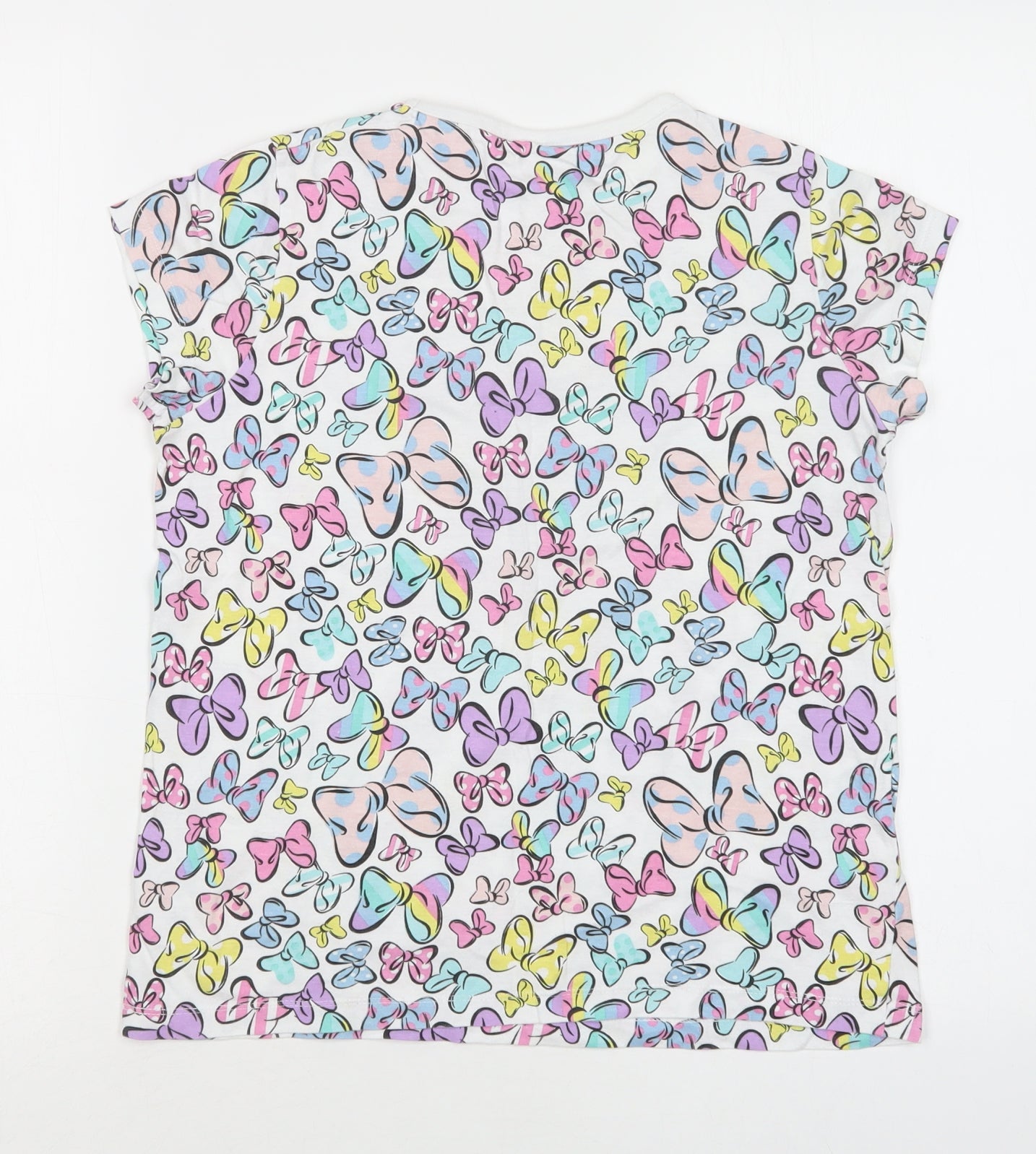 Primark Girls Multicoloured Geometric Cotton Top Pyjama Top Size 10-11 Years   - Minnie Mouse