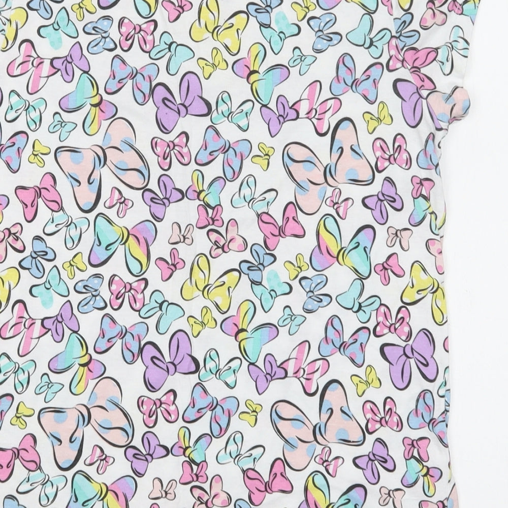 Primark Girls Multicoloured Geometric Cotton Top Pyjama Top Size 10-11 Years   - Minnie Mouse