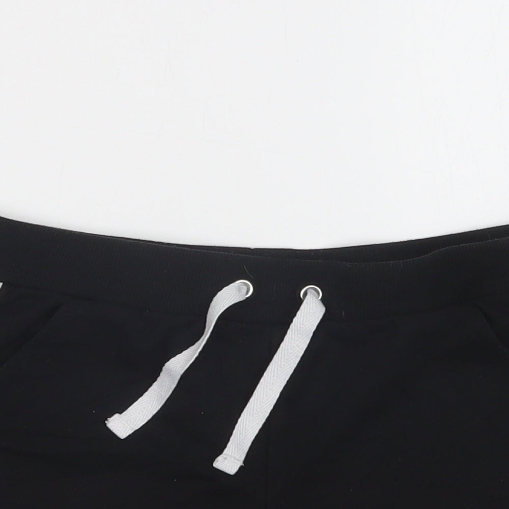 Primark Girls Black  Cotton Sweat Shorts Size 9-10 Years  Regular Drawstring