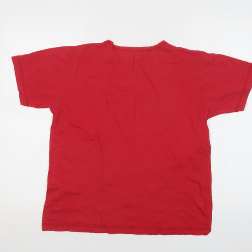 George Womens Red  Cotton Basic T-Shirt Size 14 Crew Neck