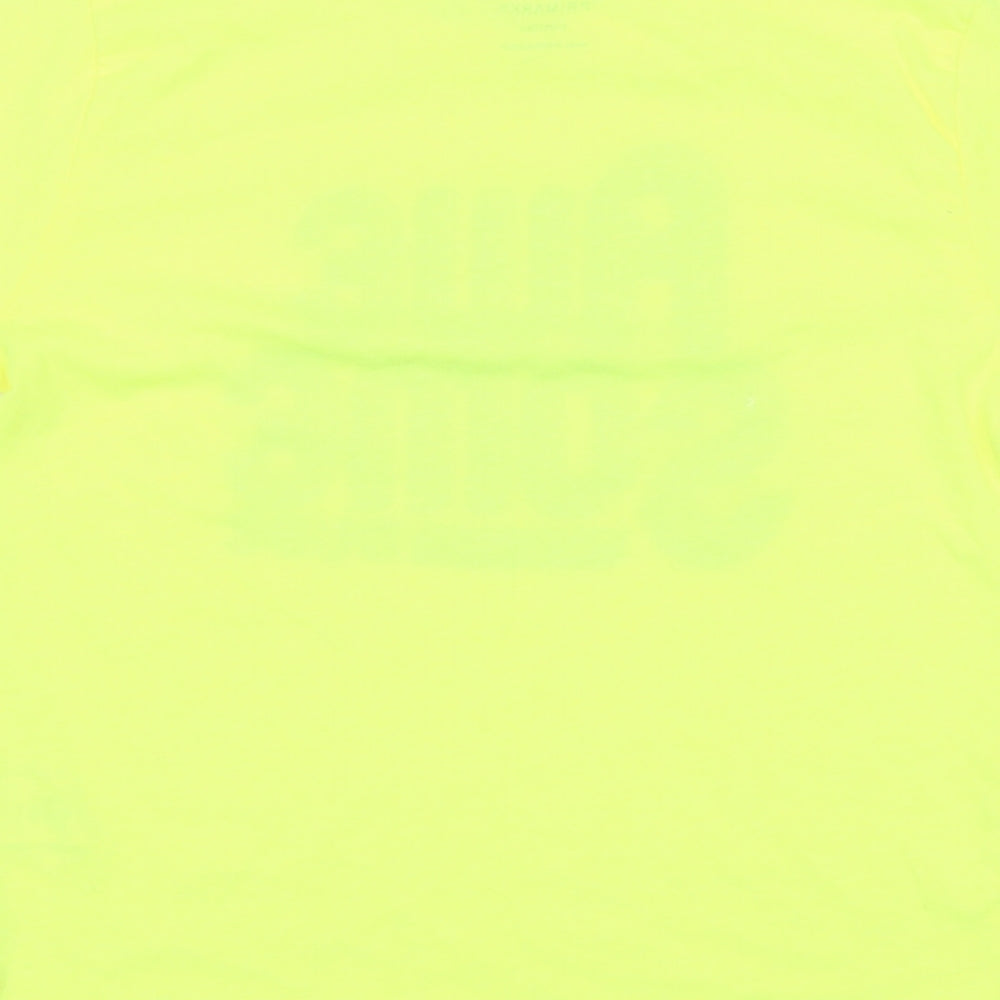 Primark Boys Yellow  Polyacrylate Fibre Basic T-Shirt Size 6-7 Years Crew Neck  - Awesome