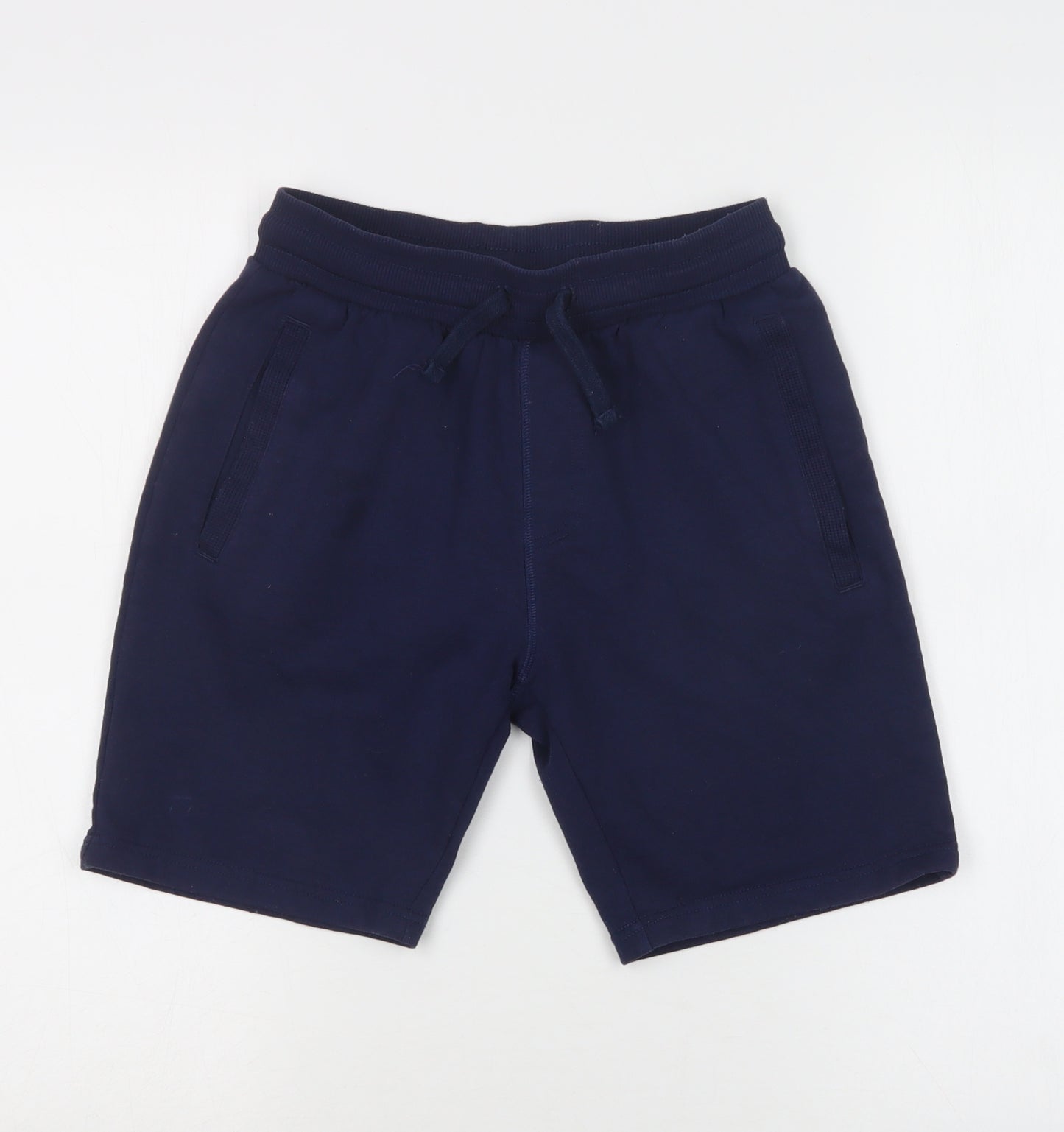 Very Boys Blue  Cotton Sweat Shorts Size 11 Years  Regular Drawstring