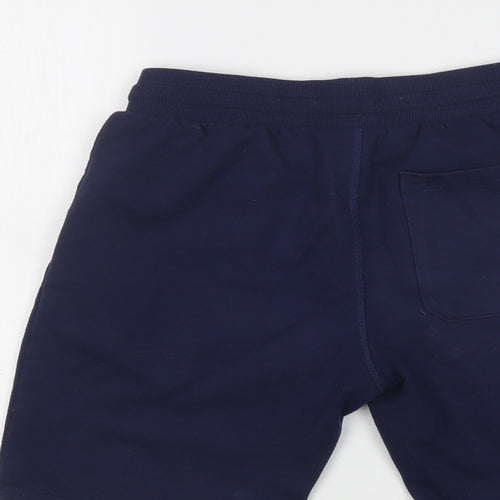 Very Boys Blue  Cotton Sweat Shorts Size 11 Years  Regular Drawstring