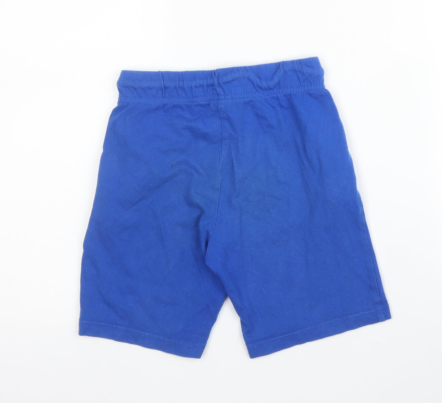 F&F Boys Blue  Cotton Sweat Shorts Size 6 Years  Regular Drawstring