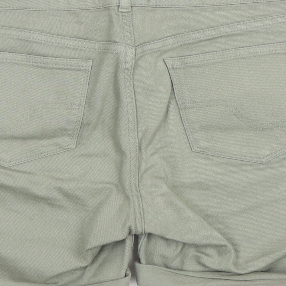 Fat Face Womens Green  Cotton Bermuda Shorts Size 10  Regular Button