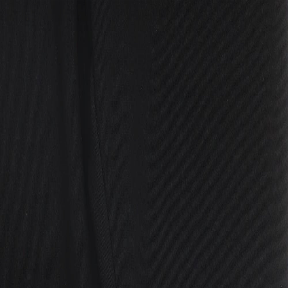 Preworn Womens Black  Polyester Trousers  Size 10 L30 in Regular