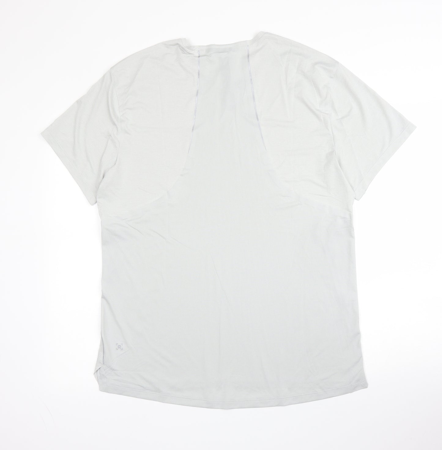 Lululemon Mens Grey  Polyester Basic T-Shirt Size L Round Neck