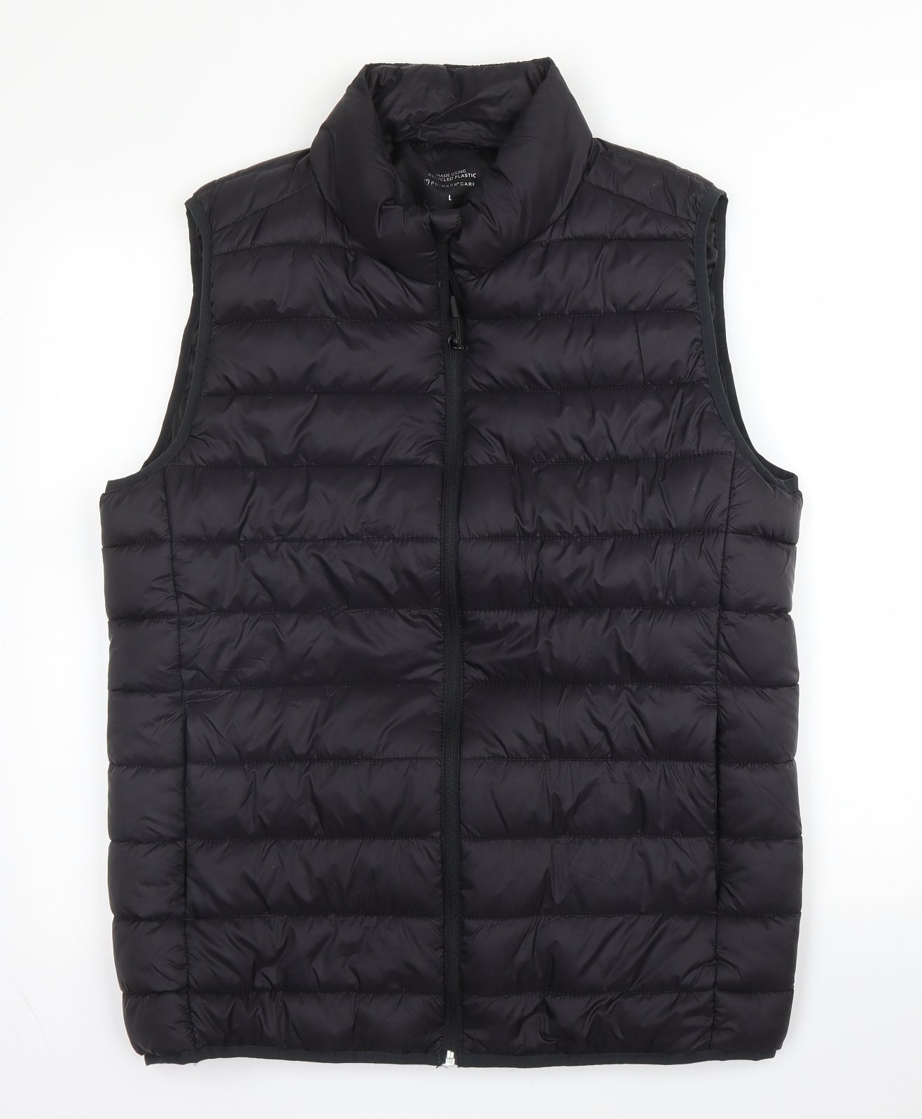 Primark Mens Black   Gilet Coat Size L  Zip