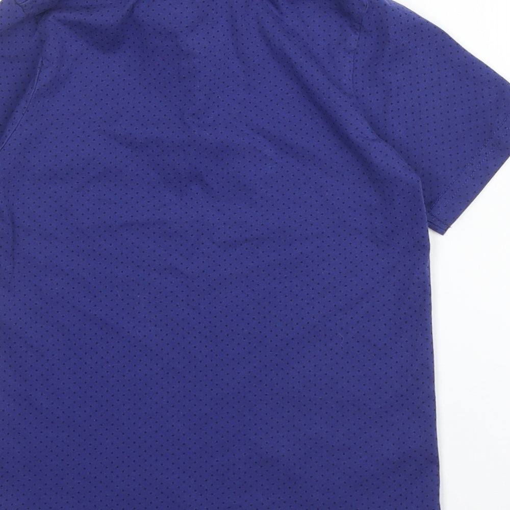 Matalan Boys Blue  Cotton Basic Polo Size 7 Years Collared Button