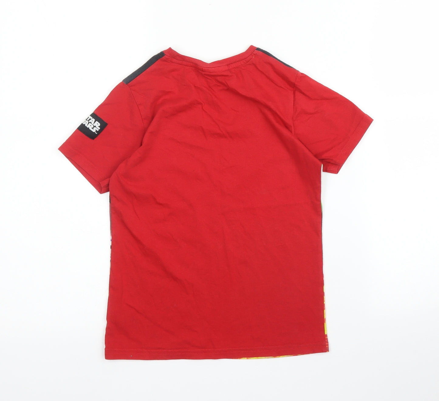 George Boys Red  Cotton Basic T-Shirt Size 7-8 Years Round Neck  - Lego