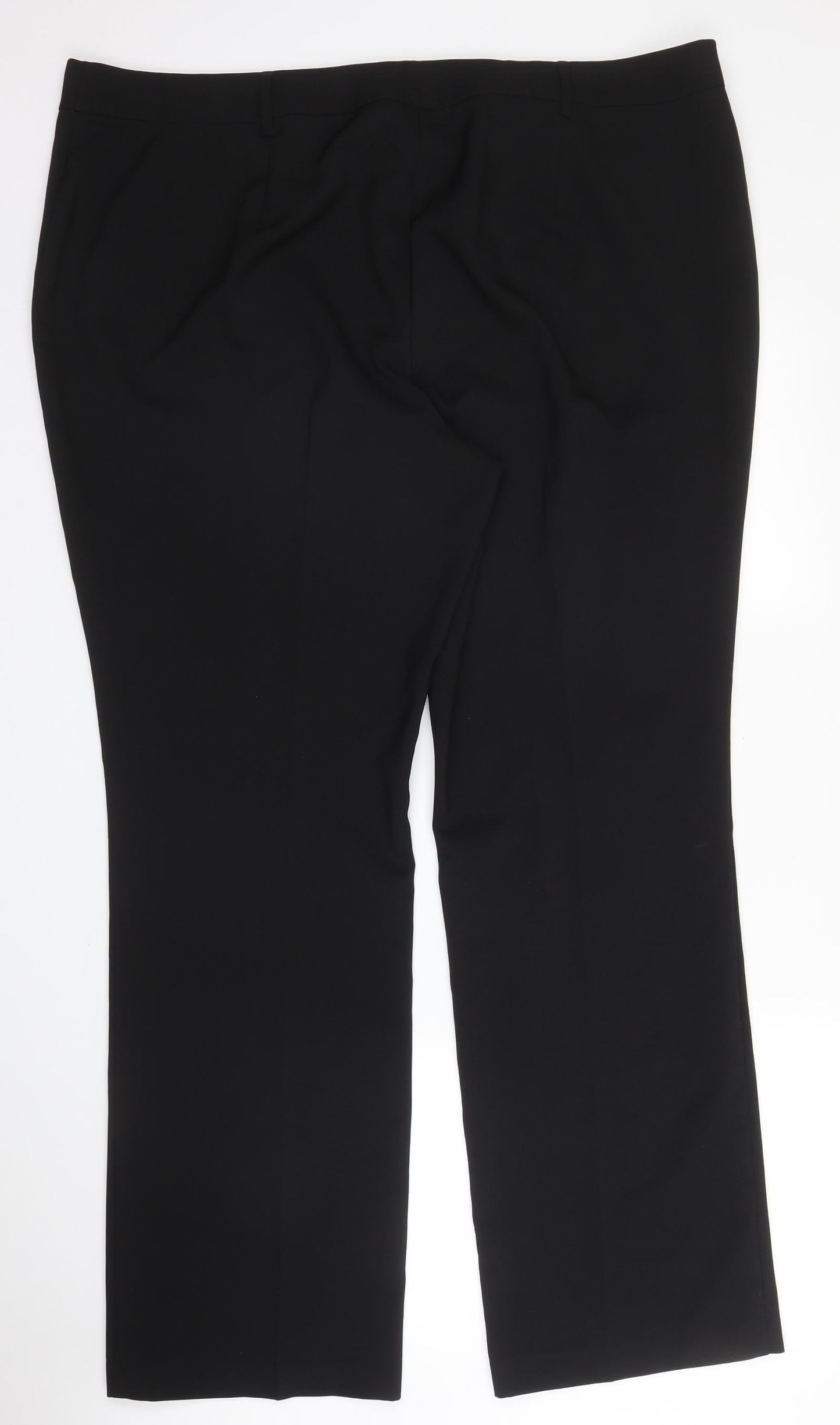 Papaya Womens Black  Polyester Trousers  Size 20 L30 in Regular Snap