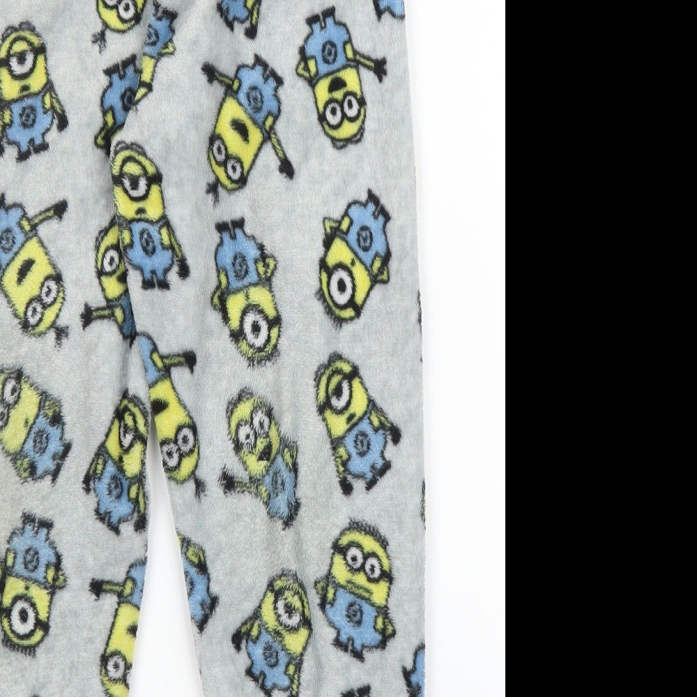 Primark Boys Grey Solid Cotton  Pyjama Set Size 7-8 Years   - Minions