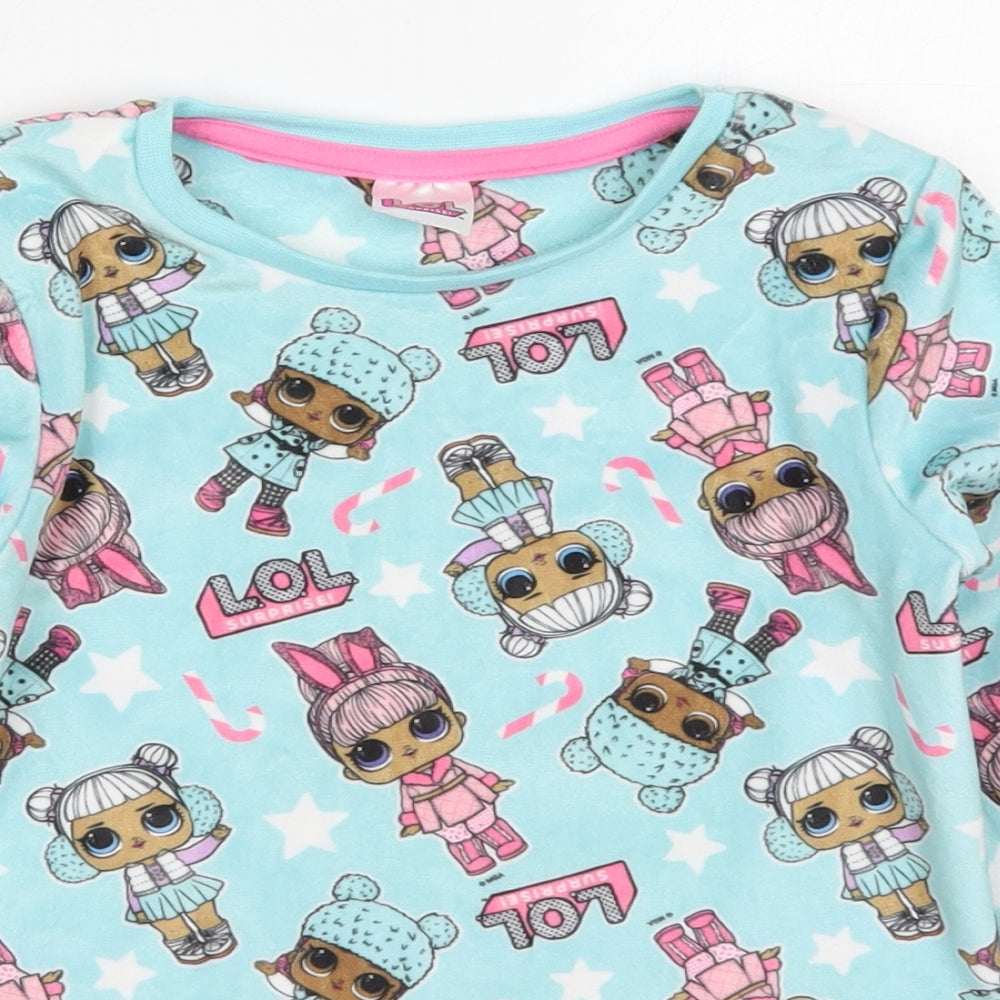 George Girls Blue Solid Polyester Top Pyjama Top Size 5-6 Years  Pullover - LOL Surprise